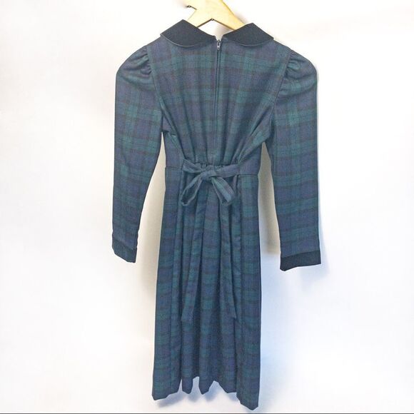 Vintage Bonnie Jean New York Green Plaid Formal Party Dress Sz 10 (Girls) - Picture 4 of 8